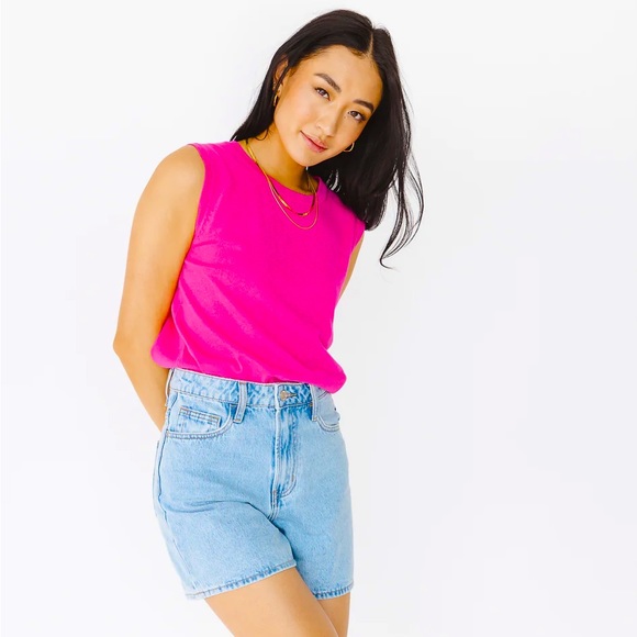bohme Sweaters - Bohme Pink Sleeveless Sweater